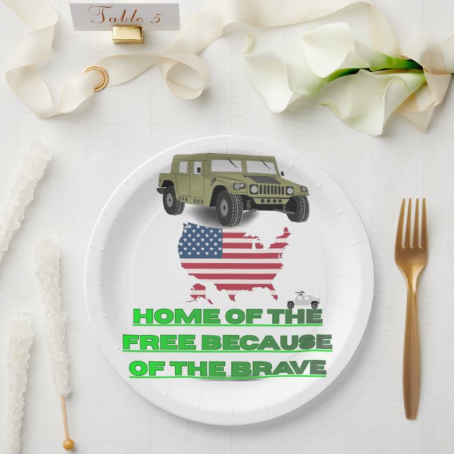 Plato De Papel Unstoppable veterans (Boda)