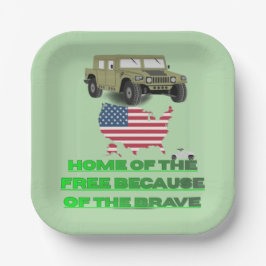 Plato De Papel Unstoppable veterans pale green 