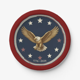 Plato De Papel USA 250th Annivesary Round Paper Plates