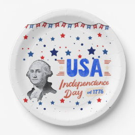 Plato De Papel USA Independence Day
