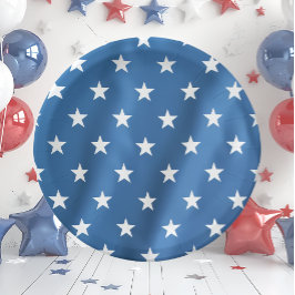Plato De Papel USA Independence Day Stars