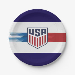 Plato De Papel USA Soccer Party Paper Plate