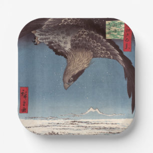 Plato De Papel Utagawa Hiroshige - Fukagawa Susaki y Jumantsubo