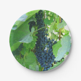 Plato De Papel Uvas azules