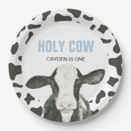 Plato De Papel Vaca Sagrada Soy Unas Servilletas De Cumpleaños Co