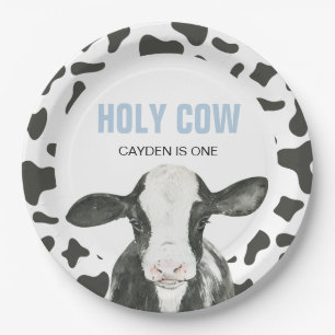 Plato De Papel Vaca Sagrada Soy Unas Servilletas De Cumpleaños Co