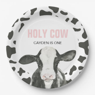 Plato De Papel Vaca Sagrada Soy Unas Servilletas De Cumpleaños Co