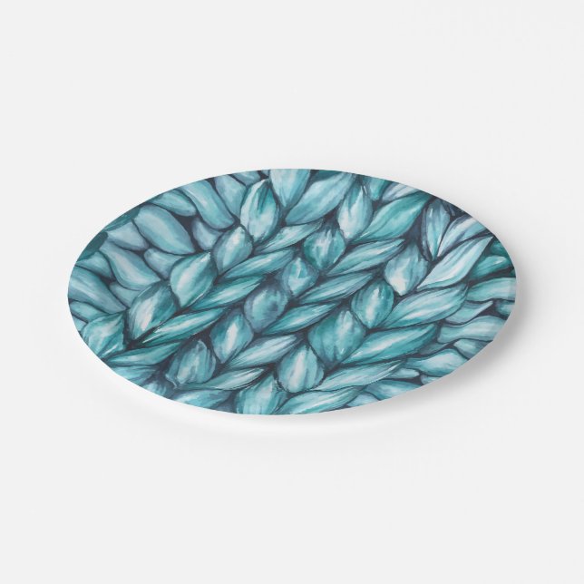 Plato De Papel Vacaciones azules de punto (Angular)