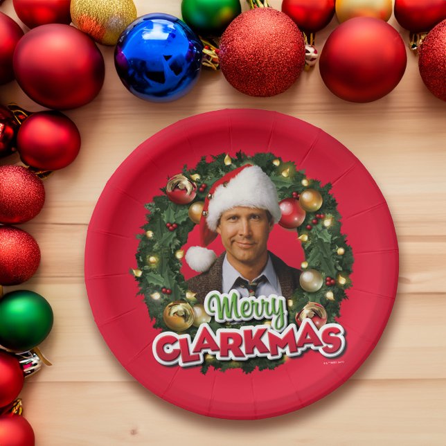 Plato De Papel Vacaciones de navidades | Merry Clarkmas (Plate on table)