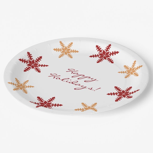 Plato De Papel Vacaciones felices de invierno estacionales en cua (Angular)