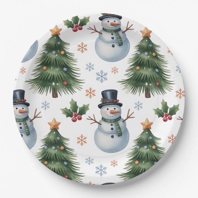 Plato de papel - vajilla de Navidad (Anverso)