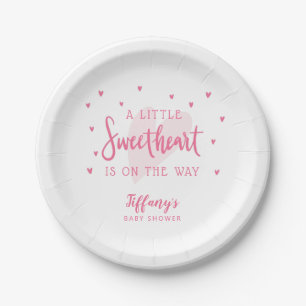 Plato De Papel Valentine Baby Shower Pequeño novio