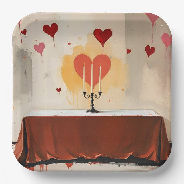 Plato De Papel Valentines Day plates  (Anverso)