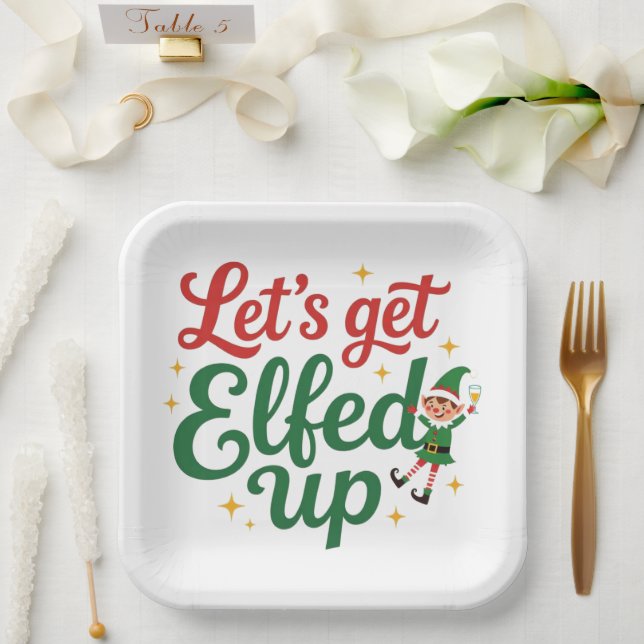 Plato De Papel Vamos a hartarnos (Boda)