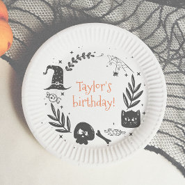 Plato De Papel Vamos a tener una fiesta de Halloween espeluznante