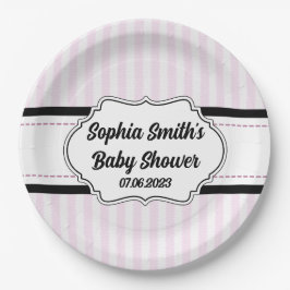 Plato De Papel Vamos bebé vamos Fiesta muñeca rosa y negra