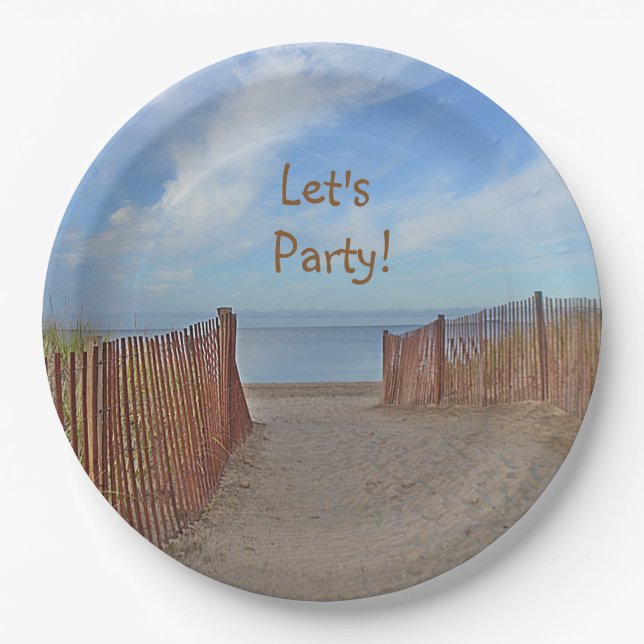 Plato De Papel Vamos Fiesta Beach (Anverso)