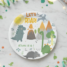 Vamos rugir fiesta de cumpleaños de niños Dino