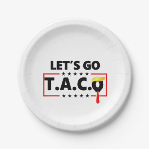 Plato De Papel Vamos TACO Trump 4 de julio amantes del taco