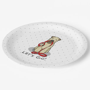Plato De Papel ¡Vamos! Walk Wheaten Terrier Dog (trigo 1b2)