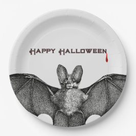 Plato De Papel Vampiro Bat Halloween