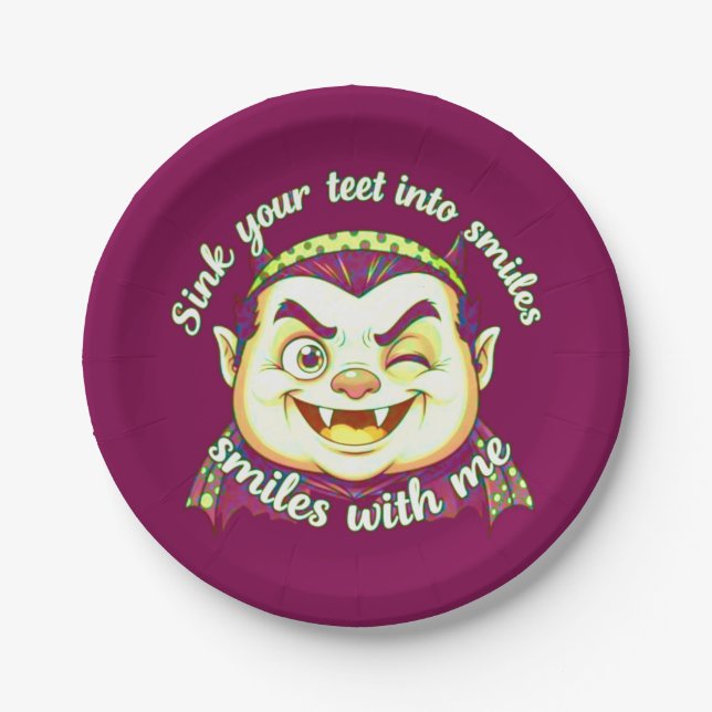 Plato De Papel vampiro lindo (Anverso)