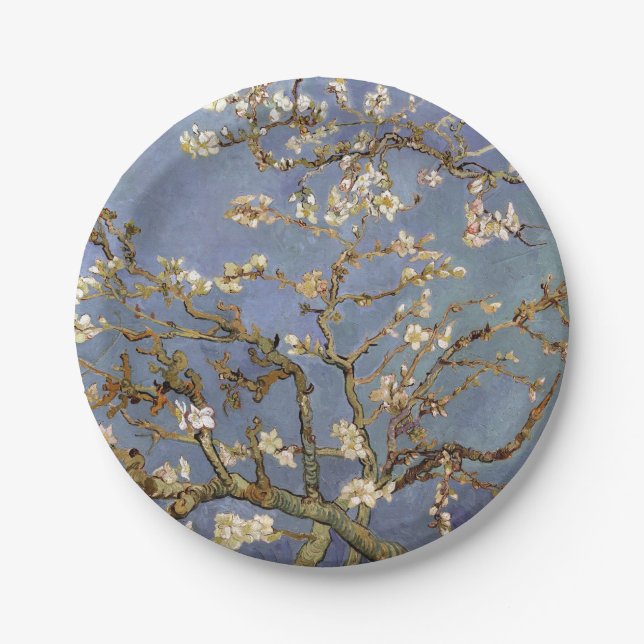 Plato De Papel Van Gogh Almond Blossom (Anverso)