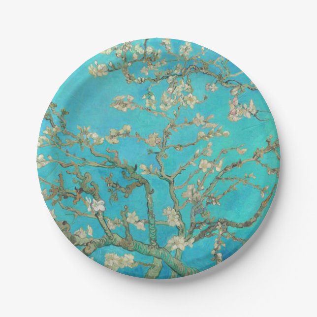 Plato De Papel Van Gogh Almond Blossoms (Anverso)