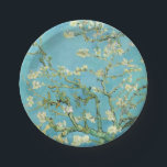 Plato De Papel Van Gogh Almond Blossoms<br><div class="desc">Artista: Vincent Van Gogh Título: Flores de almendra alteradas de color por 2Sweet4wordsDiseños de van gogh,  van gogh,  flores de almendros,  verde azuladas,  flores,  floral,  primavera,  sofisticada decoración</div>