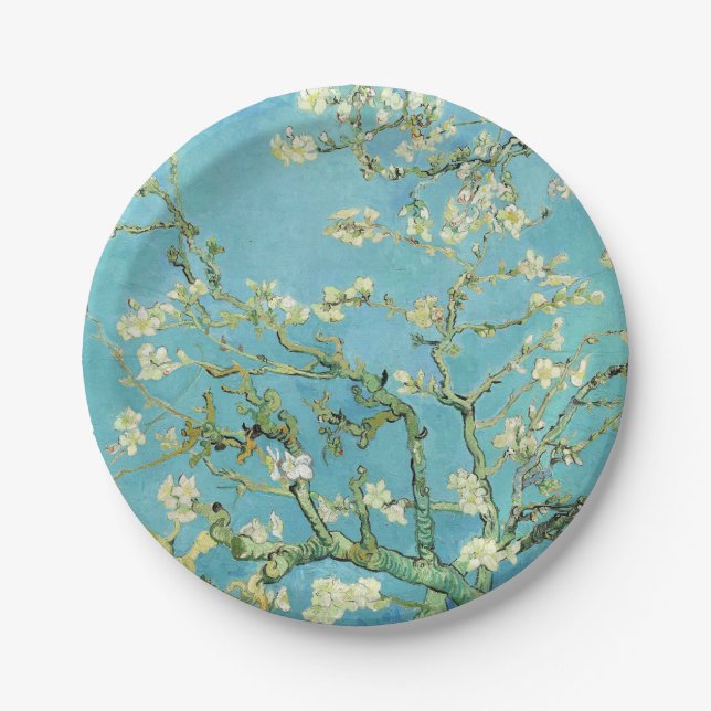 Plato De Papel Van Gogh Almond Blossoms (Anverso)