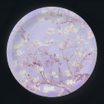 Plato De Papel Van Gogh Almond Blossoms Lavender<br><div class="desc">Flores de almendras de lavanda de Vincent Van Gogh alteración del color copyright 2Sweet4wordsDiseños/ Flores de almendras PureVintage Love Lavender para un toque artístico al estilo personal, fiesta de bodas, Baby Shower, regalos de oficina o Fiesta de primavera: Celebre sus ocasiones especiales con la belleza encantadora de las flores de...</div>