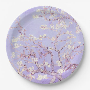 Plato De Papel Van Gogh Almond Blossoms Lavender