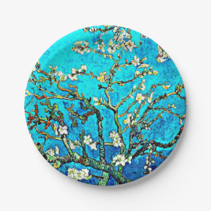 Plato De Papel Van Gogh - Flores de almendra
