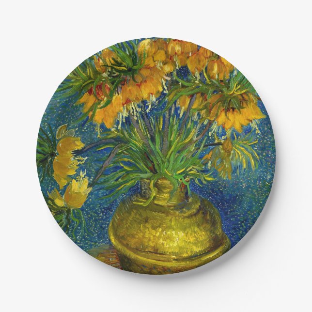 Plato De Papel Van Gogh Imperial Fritillaries (Anverso)