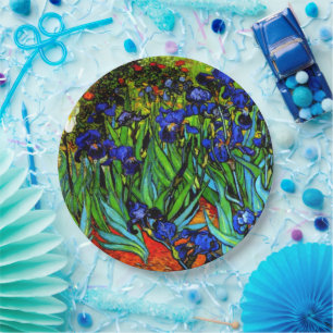 Plato De Papel Van Gogh - Irises,