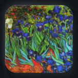 Plato De Papel Van Gogh - Irises,<br><div class="desc">El famoso cuadro floral de Vincent van Gogh,  Irises.</div>