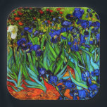 Plato De Papel Van Gogh - Irises,<br><div class="desc">El famoso cuadro floral de Vincent van Gogh, Irises.</div>