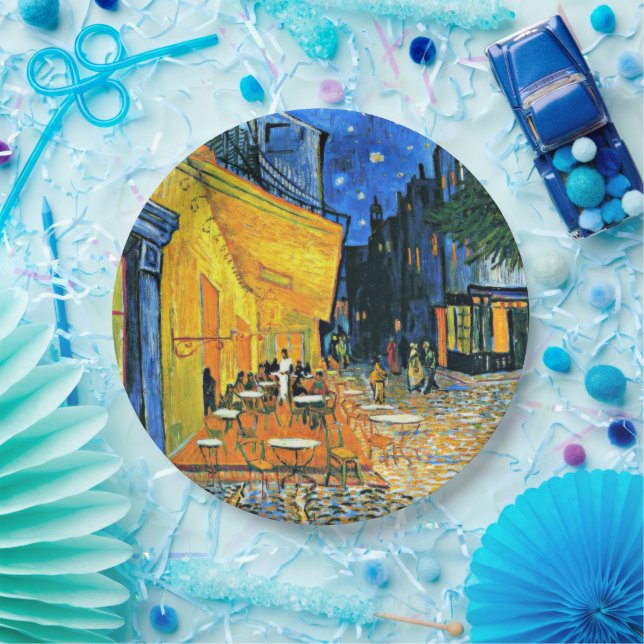 Plato De Papel Van Gogh - Terraza Cafe, (Fiesta)