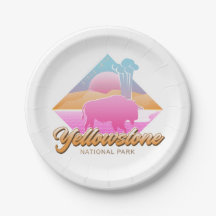VAPORWAVE DEL PARQUE NACIONAL RETRO 80 DE YELLOWST