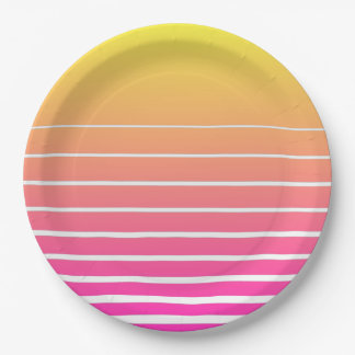 Plato De Papel Vaporwave Sun