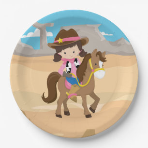 Plato De Papel Vaquera