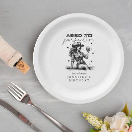Plato De Papel Vaquera Blanca Envejecida a la Perfección Fiesta d