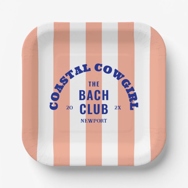 Plato De Papel Vaquera Costera El Club De Bach La Banda Rosa De C (Anverso)