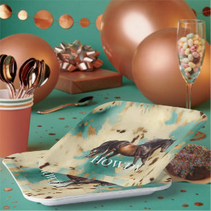 Plato De Papel Vaquera occidental