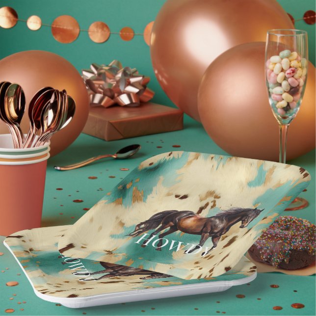 Plato De Papel Vaquera occidental (Multi)