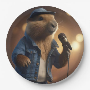 Plato De Papel "Vaquero de Capybara: Serenading the Wild West"