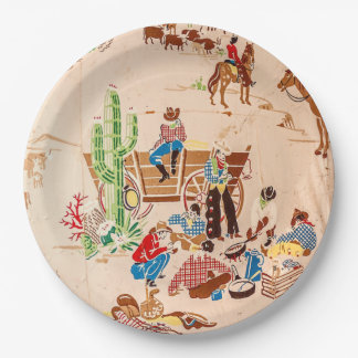 Plato De Papel Vaqueros - Papel de escritorio vintage - Oeste sal