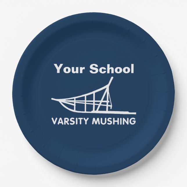 Plato De Papel Varsity Mushing (Anverso)