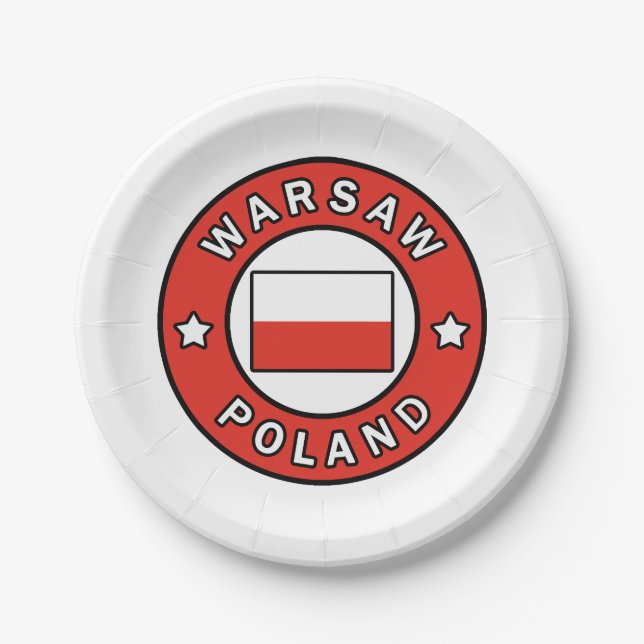 Plato De Papel Varsovia Polonia (Anverso)