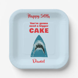 Plato De Papel Vas A Necesitar Un Mayor Insulto De Tiburón Gracio